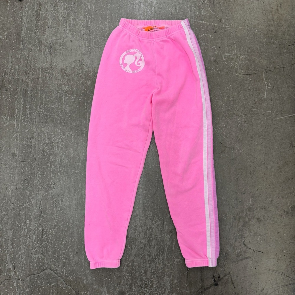 Aviator Nation Sweatpants Women XS Pink World of Barbie Limited Edition
